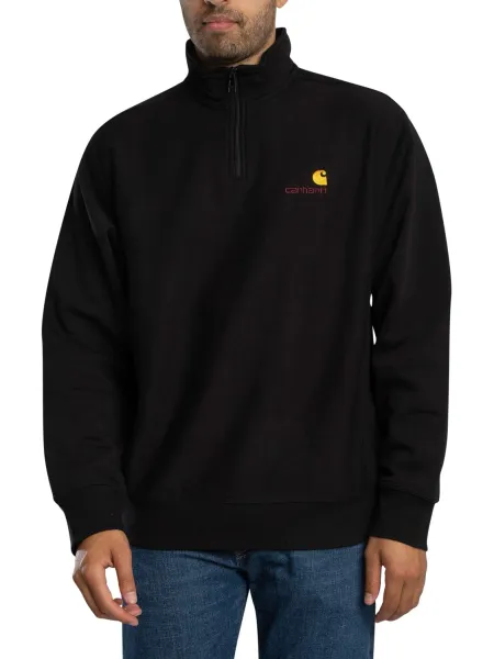 Carhartt WIP Half Zip American Script Zip Sweatshirt