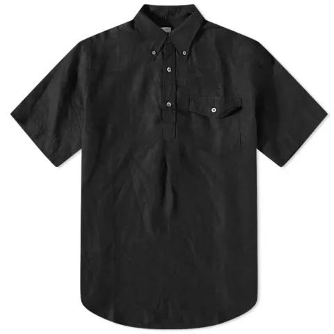 Popover Button Down Short Sleeve Shirt
