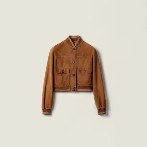 Suede blouson jacket
