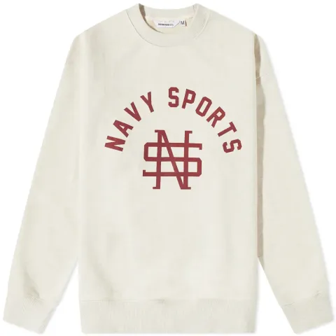 Navy Sports Crew Sweat
