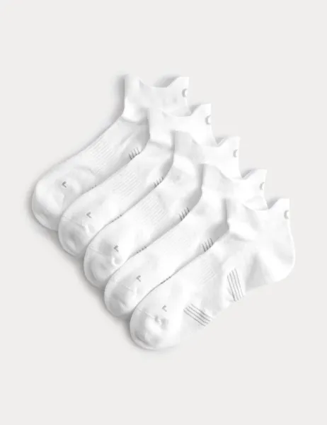 Goodmove 5 Pack Cool & Fresh Cushioned Trainer Liners White