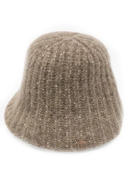 BRUNELLO CUCINELLI Knit Bucket Hat Brown