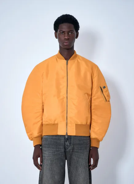 Bomber Jacket with Ribbed Trims