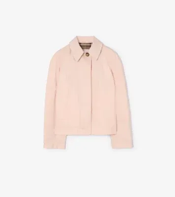 Tropical Gabardine Tickhill Trench Jacket in Compact pink