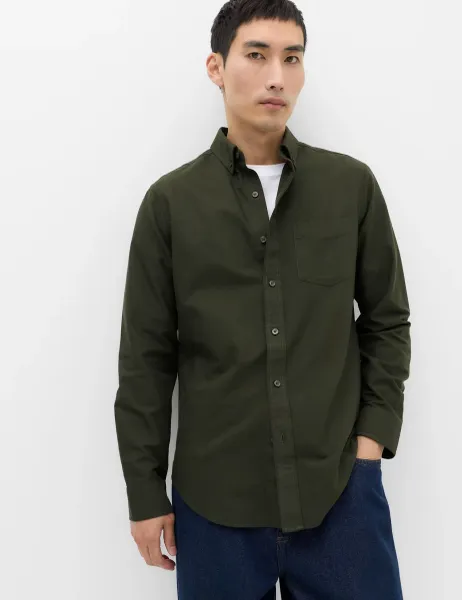 Marks & Spencer Pure Cotton Ultimate Oxford Shirt Dark Green