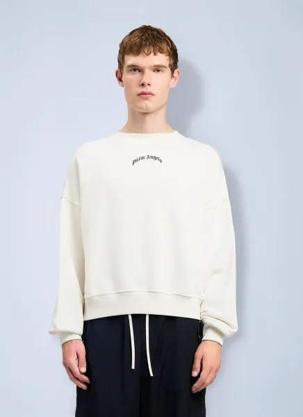 Back Curved Logo Loose Sweatshirt