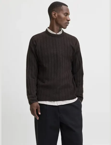 Jack & Jones Ribbed Jumper Brown