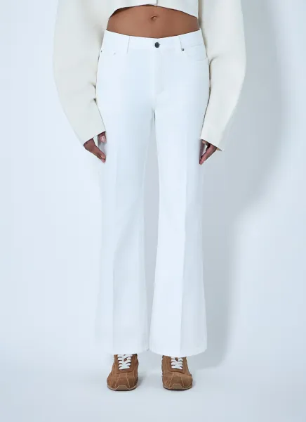 Flared Denim Trousers