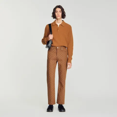 Square Cross motif jeans