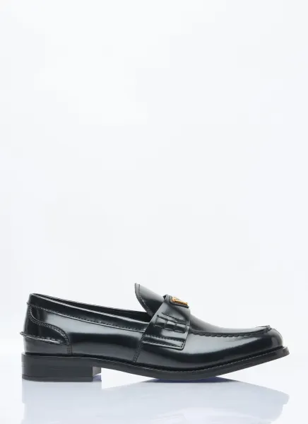 Brushed Leather Loafers