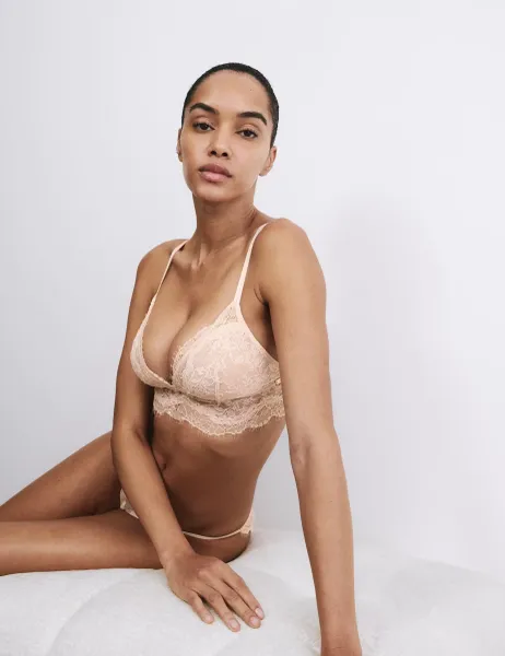 ROSIE Nolana Lace Non Wired Bralette A-E Natural