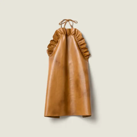 Leather pinafore apron