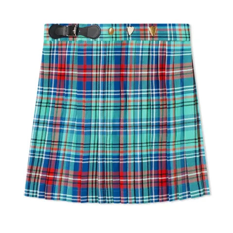 Mini Kilt Skirt In Tartan Check