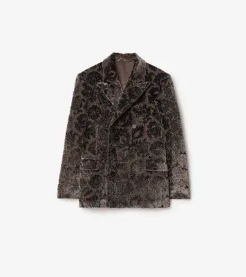 Vine Velvet Tailored Jacket in Bear brown