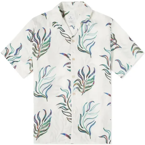 Leaf Print Vacation Shirt