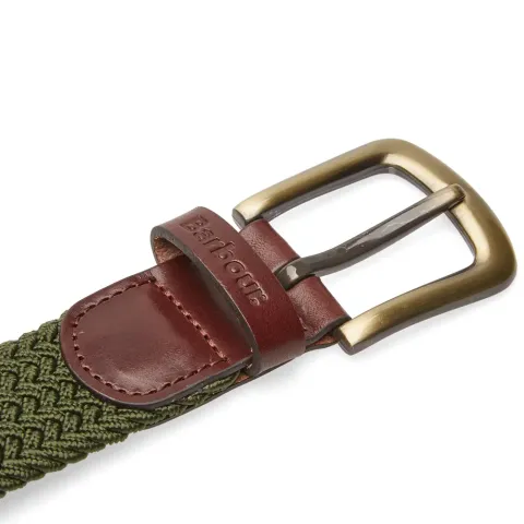 Stretch Webbing Leather Belt