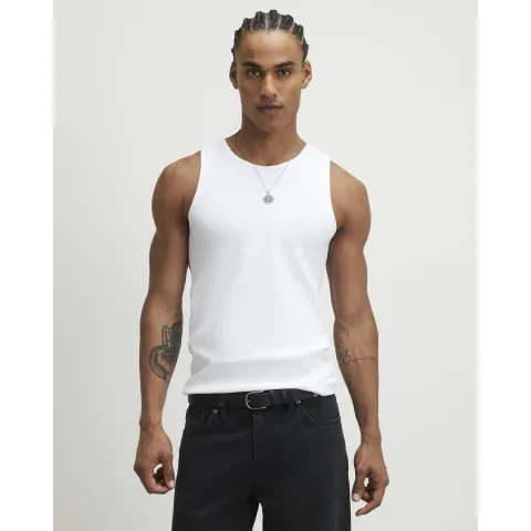 River Island Muscle Fit Ribbed Pack Of 3 Vests