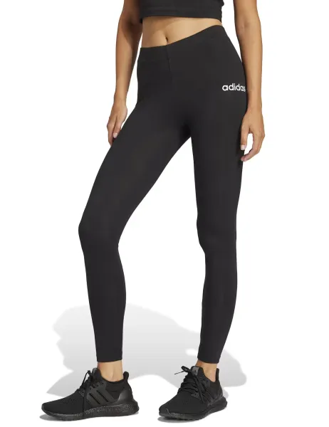 Adidas Essentials Linear Cotton Leggings Black