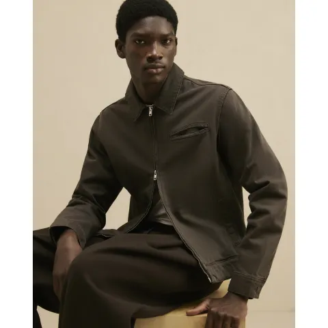River Island Regular Fit Cotton Zip Through Jacket