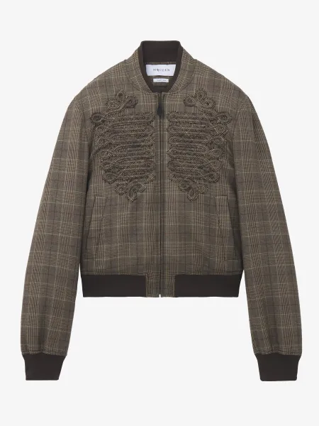 Prince Of Wales Check Bomber Jacket