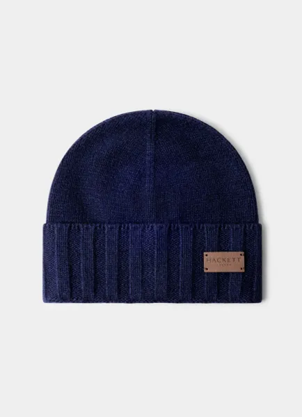 Hackett Pure Cashmere Beanie Hat - Spun in Italy
