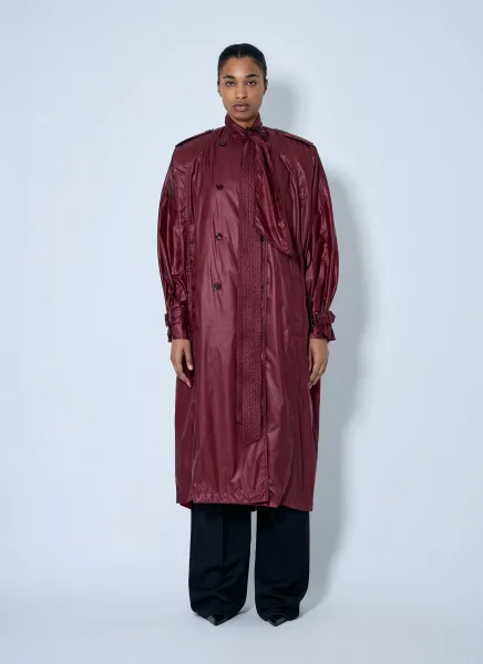 Long Coat with Double-Breasted Fastening