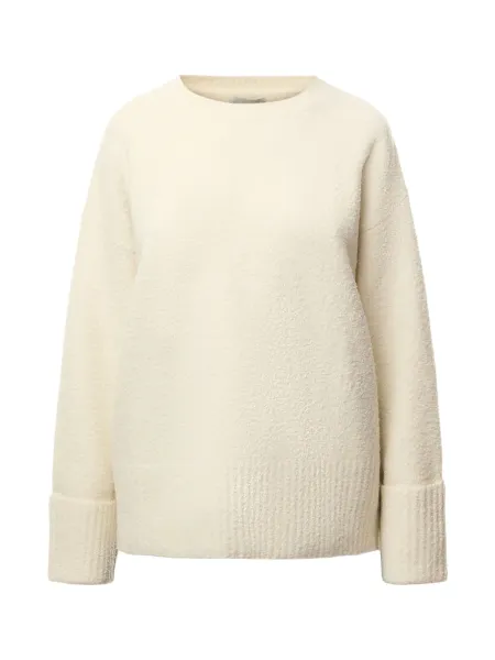 Oversized Borg Fleece Funnel Neck Jumper