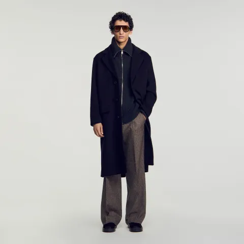 Long wool and cashmere coat