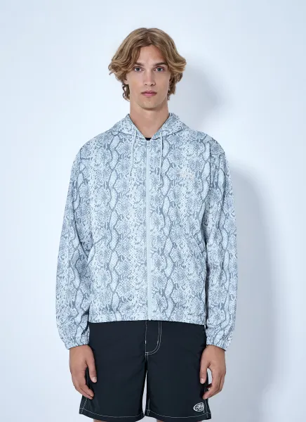 Athletic Mesh Zip Hooded Sweatshirt