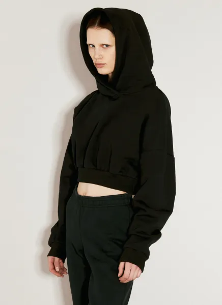Cropped Heavy Hooded Sweatshirt