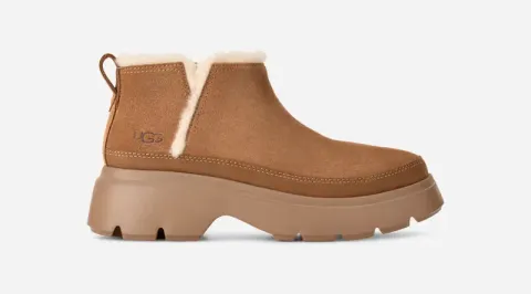 Calimuze Ultra Mini Slip On Boot, Leather/Wool