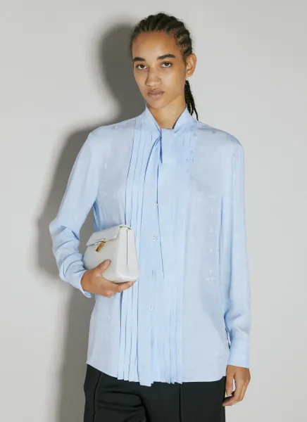 Logo Jacquard Silk Shirt