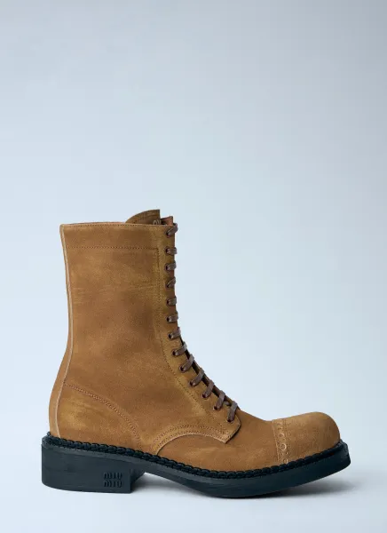 Faded Unlined Suede Boots