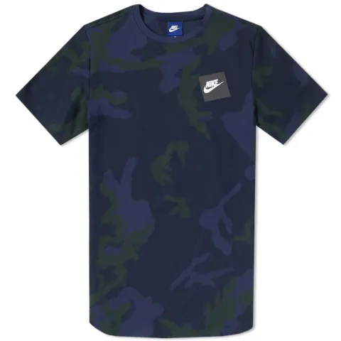 AOP Curved Hem Tee