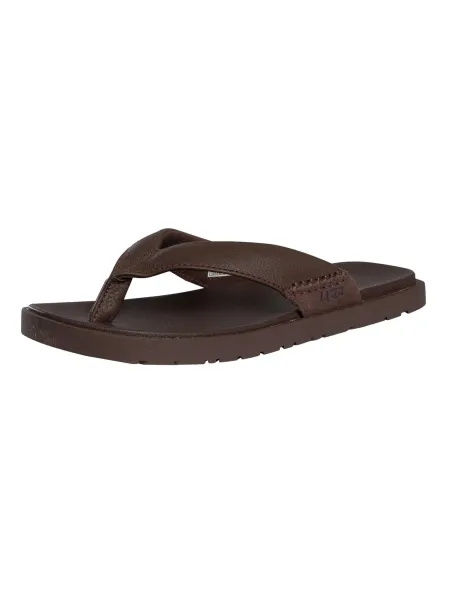 Ugg Seaside II Leather Flip Flops