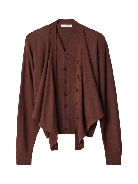 Trompe Cardigan Acajou