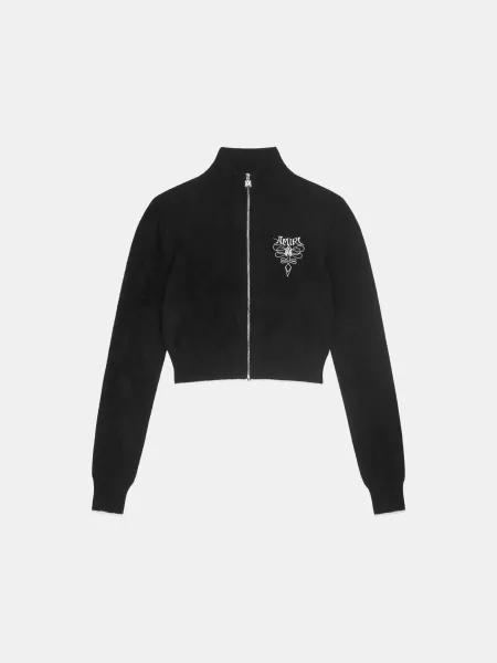 WOMEN - WOMEN'S COLLEGIATE VELVET TRACK JACKET - Black