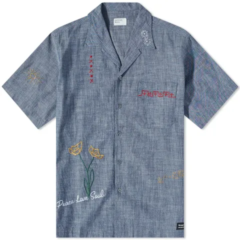 Embroidered Chambray Minari Vacation Shirt