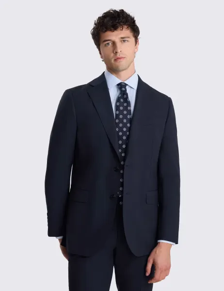 Moss Tailored Fit Performance Suit Jacket Navy