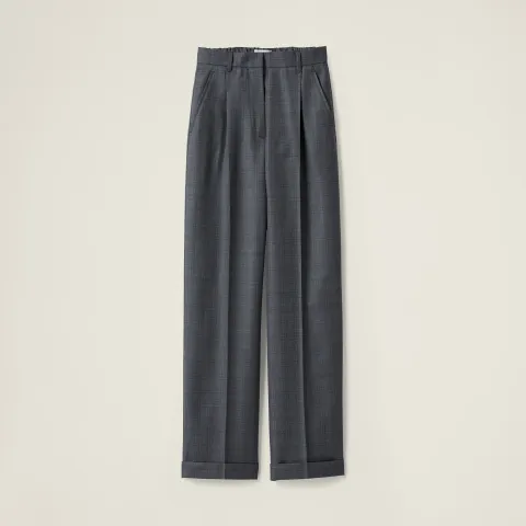 Prince of Wales checked wool pants