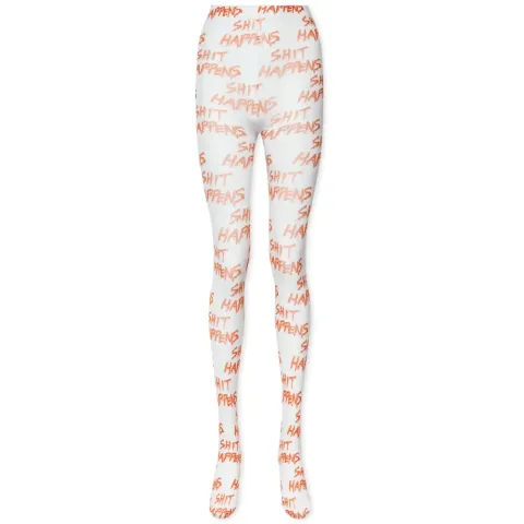 All Over Shit Happens Printed Tights
