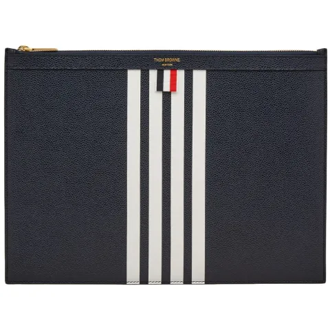 Four Bar Leather Medium Zip Document Holder