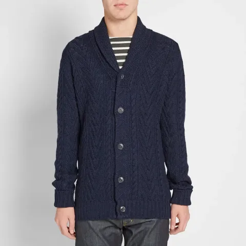 Linen Cable Knit Cardigan