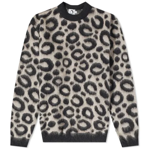 Leopard Mohair Crew Knit