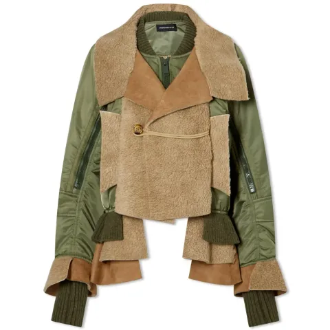 Multi Fabric Bomber Jacket