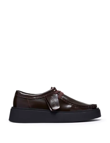 Clarks Leather Walking Shoes Dark Brown