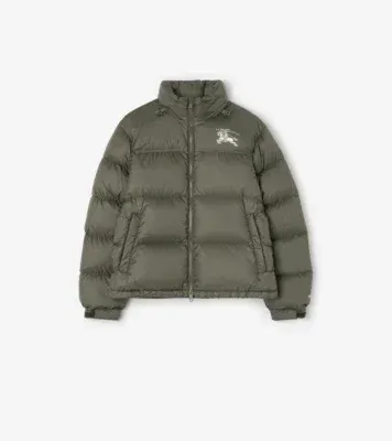Highlands Puffer Jacket in Dark sage green