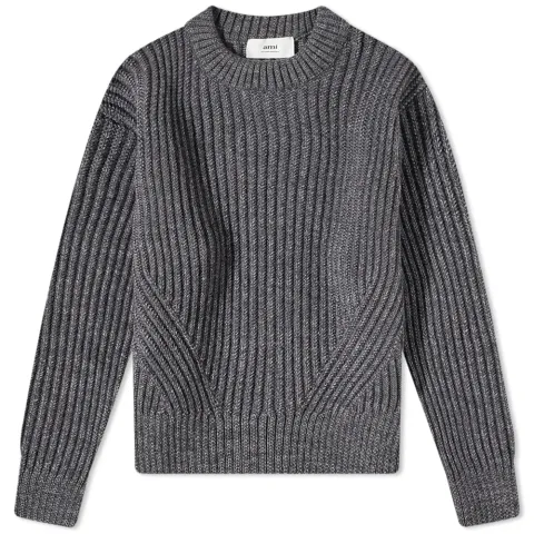 AMI Crewneck Ribbed Sweater