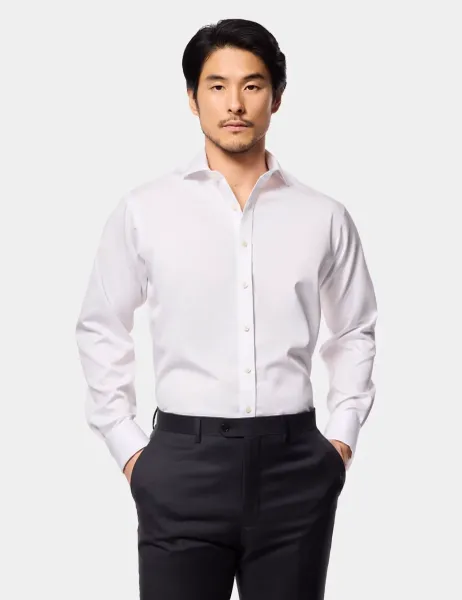 Hawes & Curtis Regular Fit Non Iron Twill Shirt White