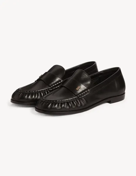 Hobbs Leather Slip On Loafers Black